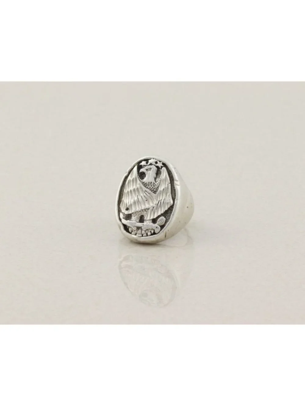 Men's Sterling Silver Eagle Ring Size 8 1/4 or Pinky Ring